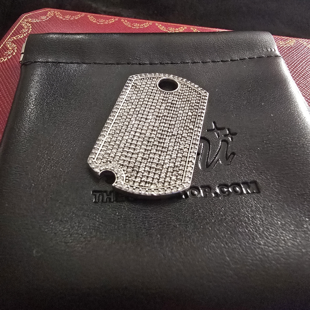 Silver Dog Tag Pendant Necklace - Picture 2 of 6